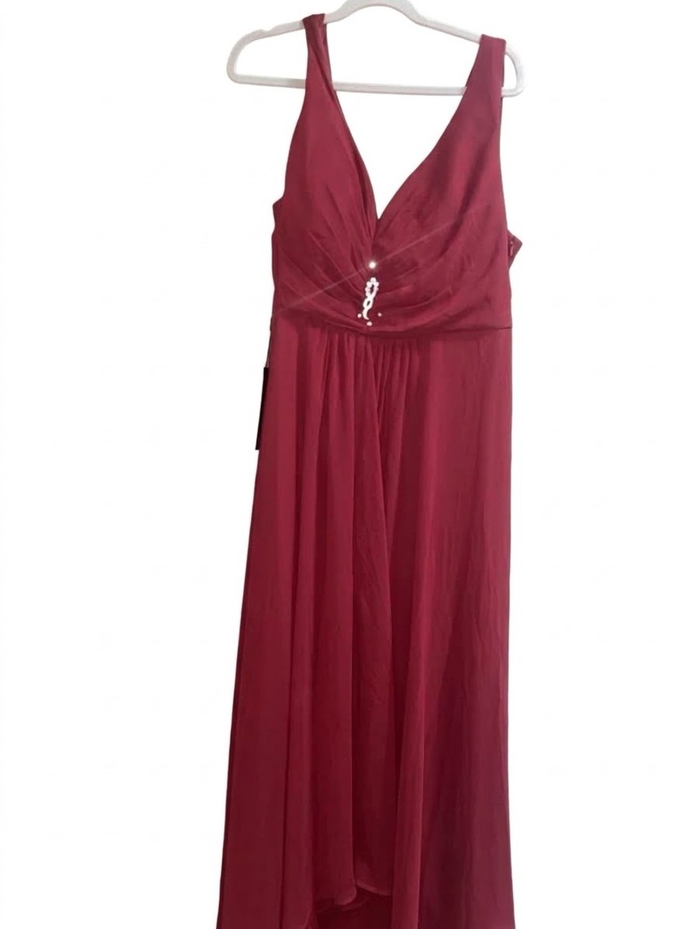 Ever-pretty Elegant V-Neck Red Chiffon Evening Dress NWT